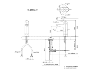 Vòi Lavabo Nóng Lạnh TOTO TLS03305V