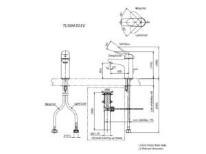 Vòi Lavabo Nóng Lạnh TOTO TLS04301V