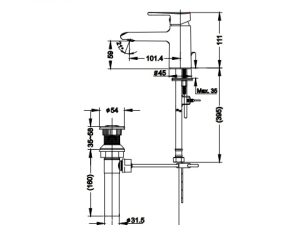 Vòi Lavabo Nóng Lạnh TOTO TVLM102NSR