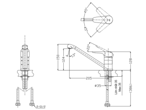 Vòi Rửa Chén Nóng Lạnh TOTO TTKC301FV