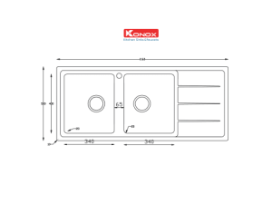 Chậu Rửa Chén KONOX Beta 1160