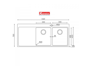 Chậu Rửa Chén KONOX Miro 1160