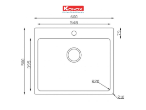 Chậu Rửa Chén KONOX Neron 600